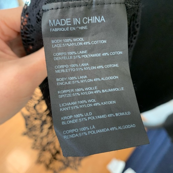 Club Monaco Maraie Lace Hem Sweater dress - Picture 4 of 5